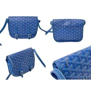 Goyard Blue Bag Shoulder Leather Belvedere